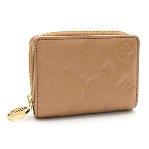 Louis Vuitton Portefeuille Wallet Lou Coussin Lamb Leather Tan Wallet Brown